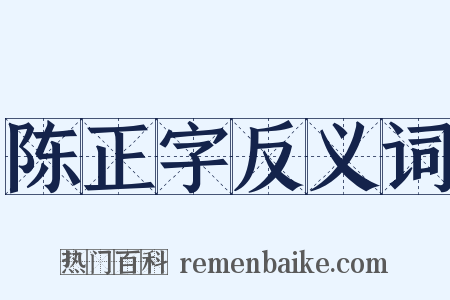 陈正字反义词是什么意思的图片